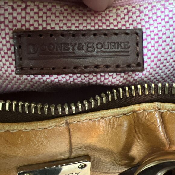 Dooney & Bourke Nile Shoulder Hobo Bag Vintage Yellow Croc Embossed Leather - Picture 15 of 16